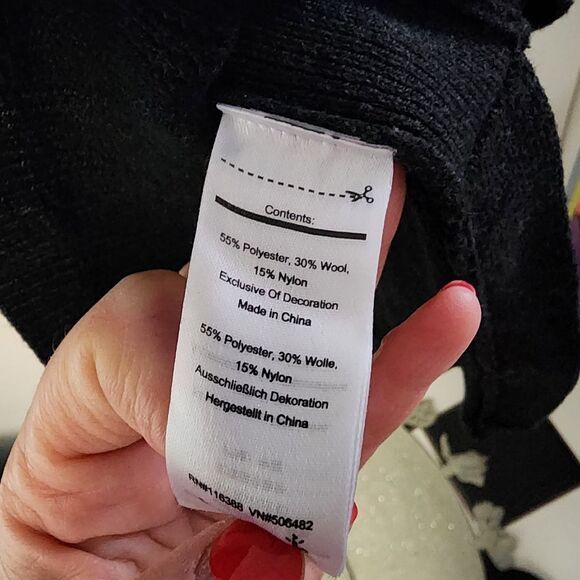 SMARTWOOL Womens Black Shadow Pine V-Neck Rib/Ribbed Sweater Size XL Cozy Warm - Picture 7 of 11